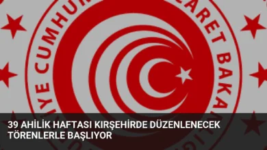 39 Ahilik Haftası Kırşehirde Düzenlenecek Törenlerle Başlıyor