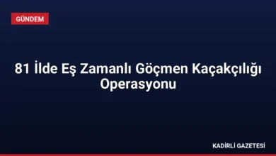 81 İlde Eş Zamanlı Göçmen Kaçakçılığı Operasyonu