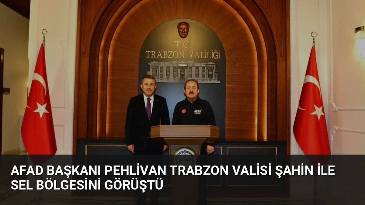 AFAD Başkanı Pehlivan Trabzon Valisi Şahin ile Sel Bölgesini Görüştü