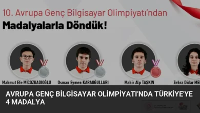 Avrupa Genç Bilgisayar Olimpiyatı'nda Türkiye'ye 4 Madalya