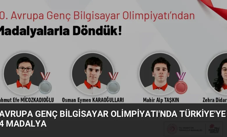 Avrupa Genç Bilgisayar Olimpiyatı'nda Türkiye'ye 4 Madalya