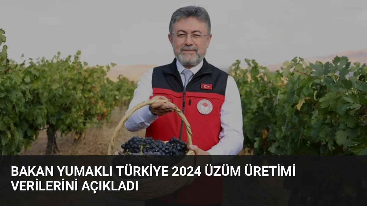 Bakan Yumaklı Türkiye 2024 Üzüm Üretimi Verilerini Açıkladı
