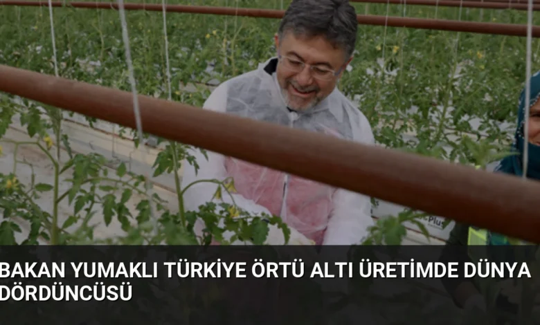 Bakan Yumaklı Türkiye örtü altı üretimde dünya dördüncüsü