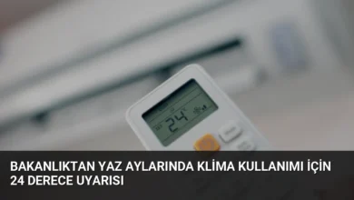 Bakanlıktan Yaz Aylarında Klima Kullanımı İçin 24 Derece Uyarısı