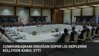 Cumhurbaşkanı Erdoğan Süper Lig ekiplerini Külliyede kabul etti