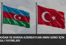 Erdoğan ve Duran Azerbaycan Anım Günü için mesaj yayımladı