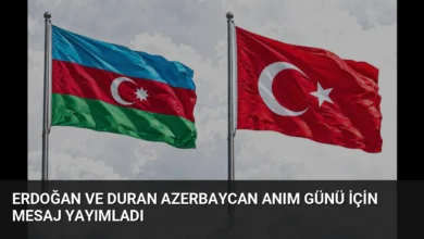 Erdoğan ve Duran Azerbaycan Anım Günü için mesaj yayımladı
