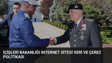 İçişleri Bakanlığı İnternet Sitesi Veri ve Çerez Politikası