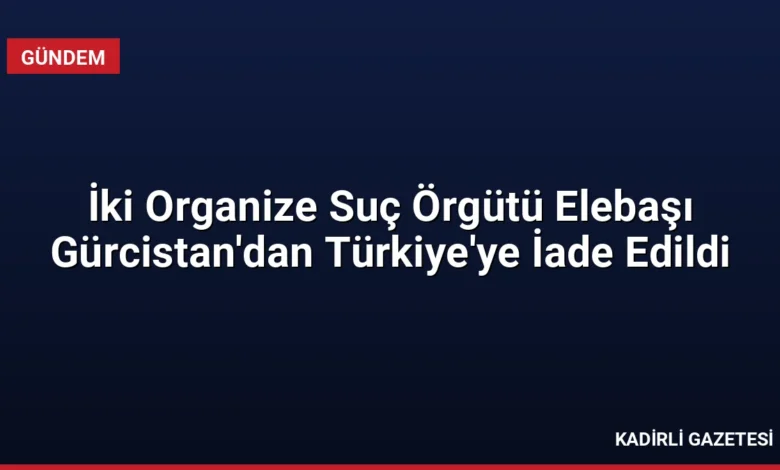 İki Organize Suç Örgütü Elebaşı Gürcistan'dan Türkiye'ye İade Edildi