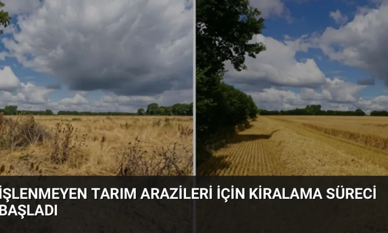 İşlenmeyen Tarım Arazileri İçin Kiralama Süreci Başladı