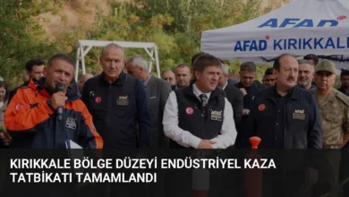 Kırıkkale Bölge Düzeyi Endüstriyel Kaza Tatbikatı Tamamlandı