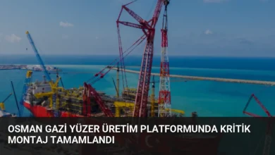 Osman Gazi Yüzer Üretim Platformunda Kritik Montaj Tamamlandı