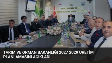 Tarım ve Orman Bakanlığı 2027 2029 Üretim Planlamasını Açıkladı