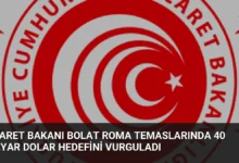 Ticaret Bakanı Bolat Roma Temaslarında 40 Milyar Dolar Hedefini Vurguladı