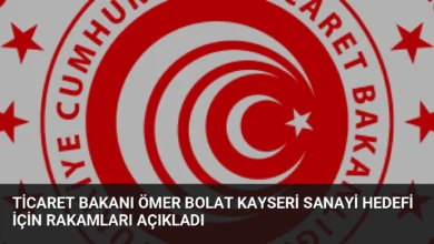 Ticaret Bakanı Ömer Bolat Kayseri sanayi hedefi için rakamları açıkladı