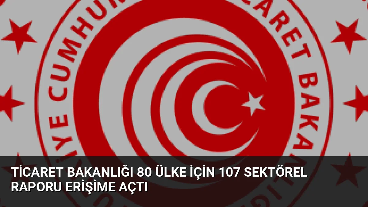Ticaret Bakanlığı 80 Ülke İçin 107 Sektörel Raporu Erişime Açtı