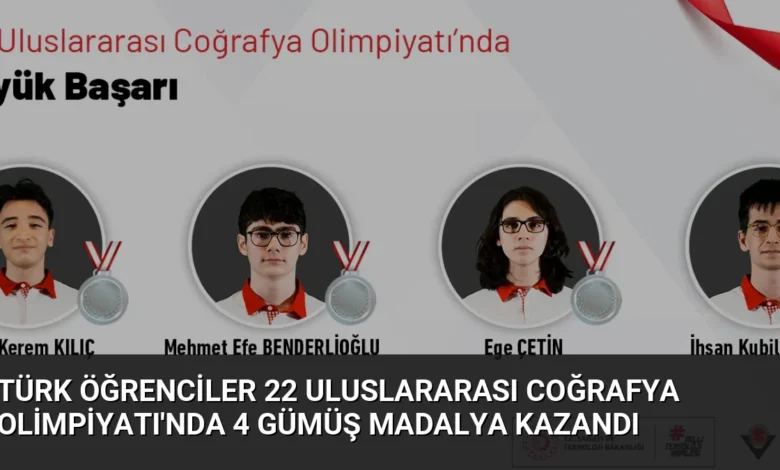 Türk Öğrenciler 22 Uluslararası Coğrafya Olimpiyatı'nda 4 Gümüş Madalya Kazandı