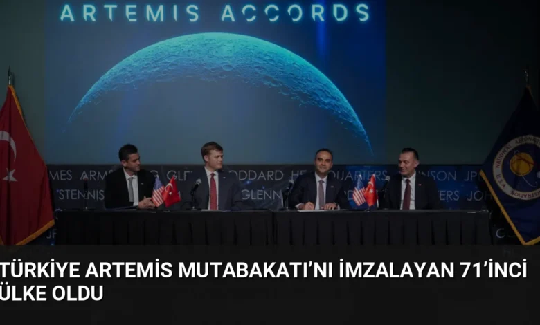Türkiye Artemis Mutabakatı’nı İmzalayan 71’inci Ülke Oldu