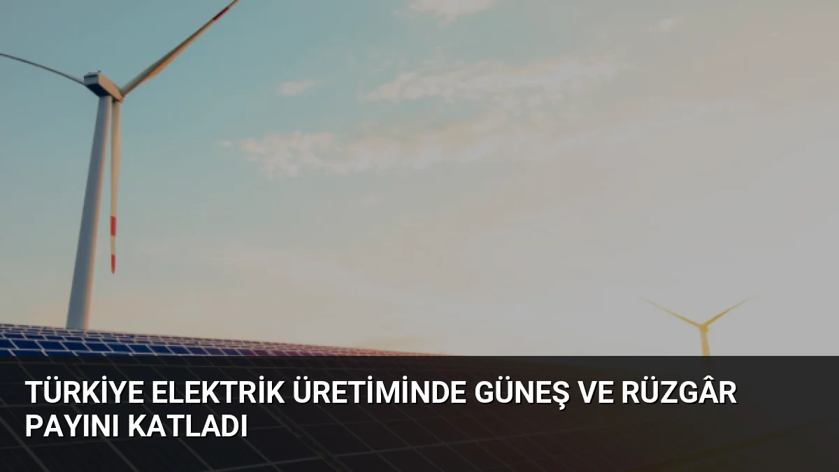 Türkiye elektrik üretiminde güneş ve rüzgâr payını katladı