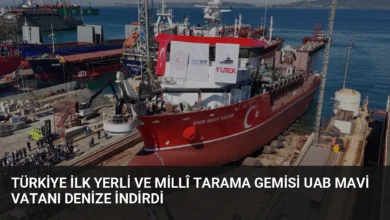Türkiye İlk Yerli ve Millî Tarama Gemisi UAB MAVİ VATANı Denize İndirdi
