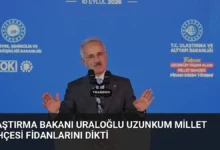 Ulaştırma Bakanı Uraloğlu Uzunkum Millet Bahçesi fidanlarını dikti