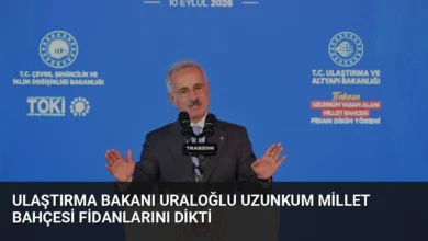 Ulaştırma Bakanı Uraloğlu Uzunkum Millet Bahçesi fidanlarını dikti