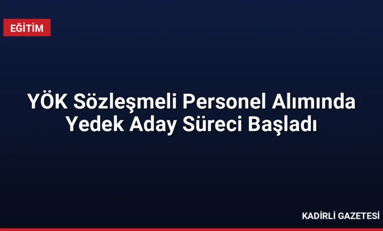 YÖK Sözleşmeli Personel Alımında Yedek Aday Süreci Başladı