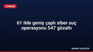 61 ilde geniş çaplı siber suç operasyonu 547 gözaltı