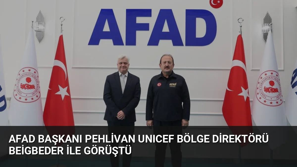 AFAD Başkanı Pehlivan UNICEF Bölge Direktörü Beigbeder ile Görüştü