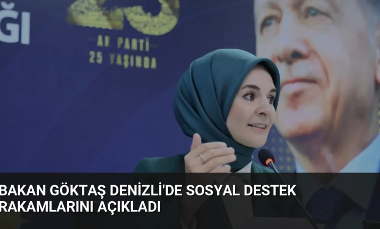 Bakan Göktaş Denizli'de Sosyal Destek Rakamlarını Açıkladı