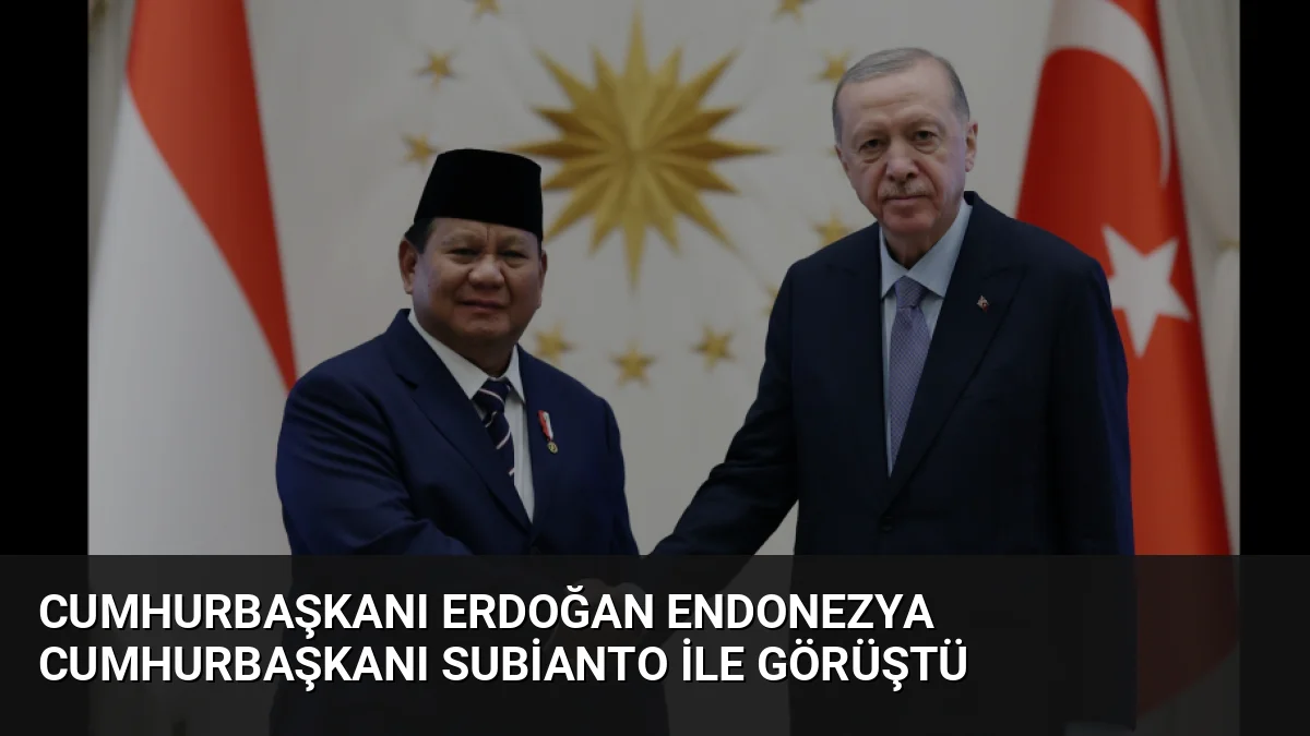 Cumhurbaşkanı Erdoğan Endonezya Cumhurbaşkanı Subianto ile Görüştü
