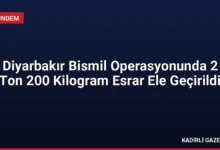 Diyarbakır Bismil Operasyonunda 2 Ton 200 Kilogram Esrar Ele Geçirildi