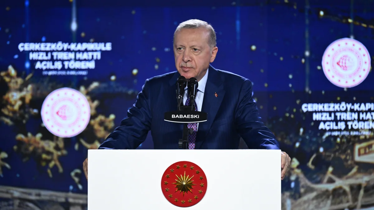 Erdoğan Çerkezköy Kapıkule Hızlı Tren Hattı Töreninde Konuştu