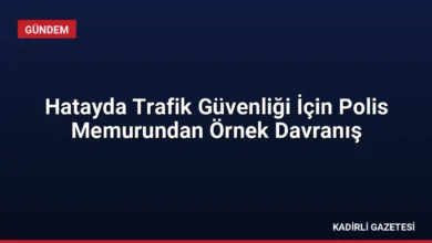 Hatayda Trafik Güvenliği İçin Polis Memurundan Örnek Davranış