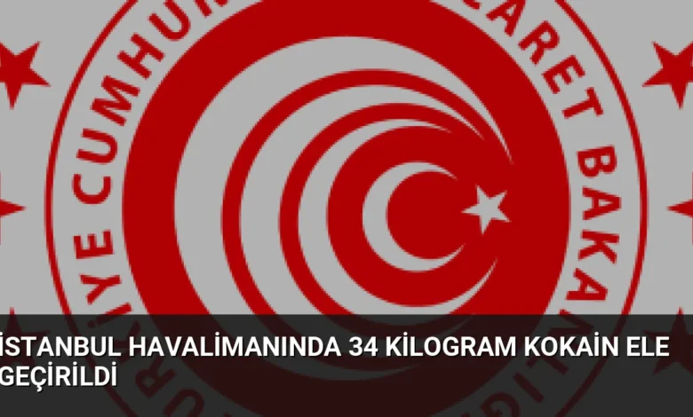 İstanbul Havalimanında 34 Kilogram Kokain Ele Geçirildi