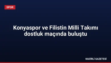 Konyaspor ve Filistin Milli Takımı dostluk maçında buluştu