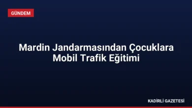 Mardin Jandarmasından Çocuklara Mobil Trafik Eğitimi
