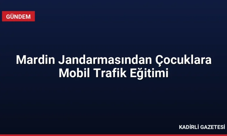 Mardin Jandarmasından Çocuklara Mobil Trafik Eğitimi