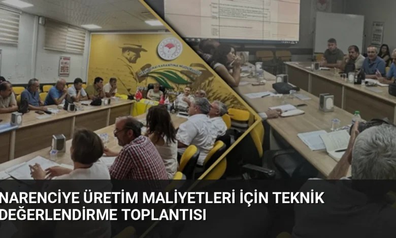 Narenciye Üretim Maliyetleri İçin Teknik Değerlendirme Toplantısı